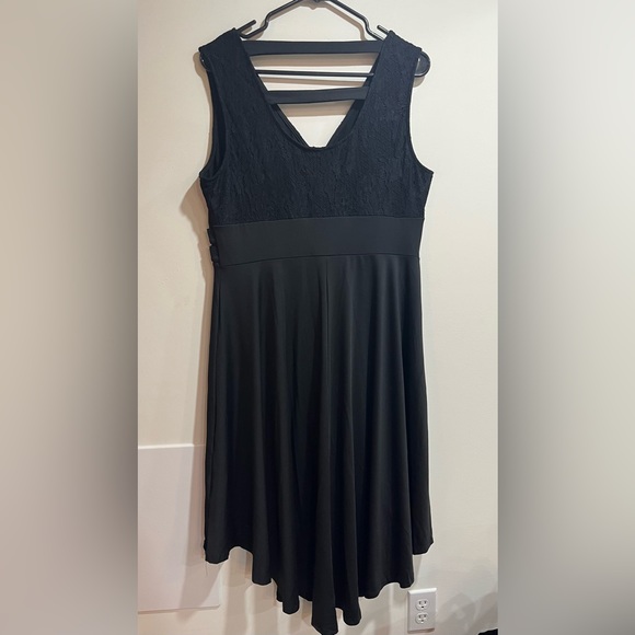 NWT rosegal lace midi black dress sz L - Picture 2 of 5